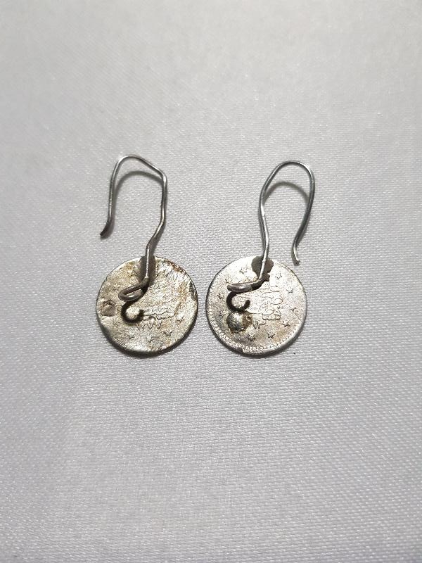 OSMANLI GÜMÜŞ PARALARDAN YAPILMIŞ KÜPE