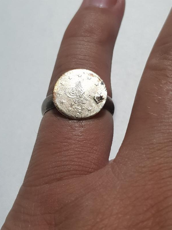 OSMANLI GÜMÜŞ PARALI YÜZÜK