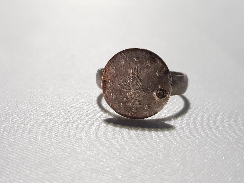 OSMANLI GÜMÜŞ PARALI YÜZÜK