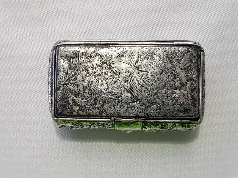 OSMANLI DÖNEMİ KALEM İŞÇİLİKLİ GÜMÜŞ SİGARA TABAKASI