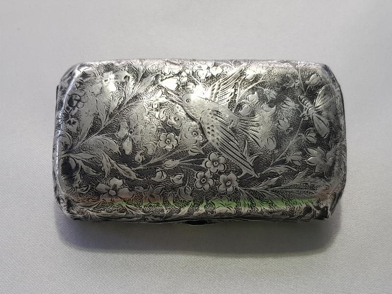 OSMANLI DÖNEMİ KALEM İŞÇİLİKLİ GÜMÜŞ SİGARA TABAKASI