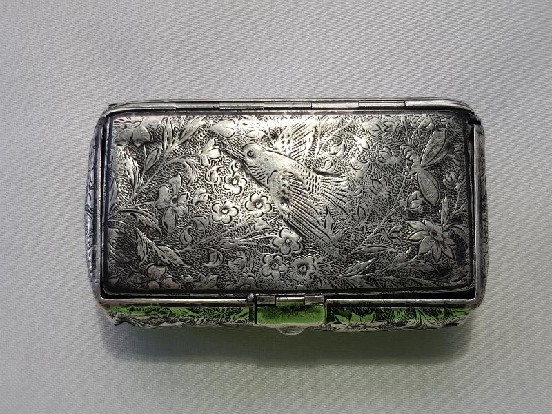 OSMANLI DÖNEMİ KALEM İŞÇİLİKLİ GÜMÜŞ SİGARA TABAKASI