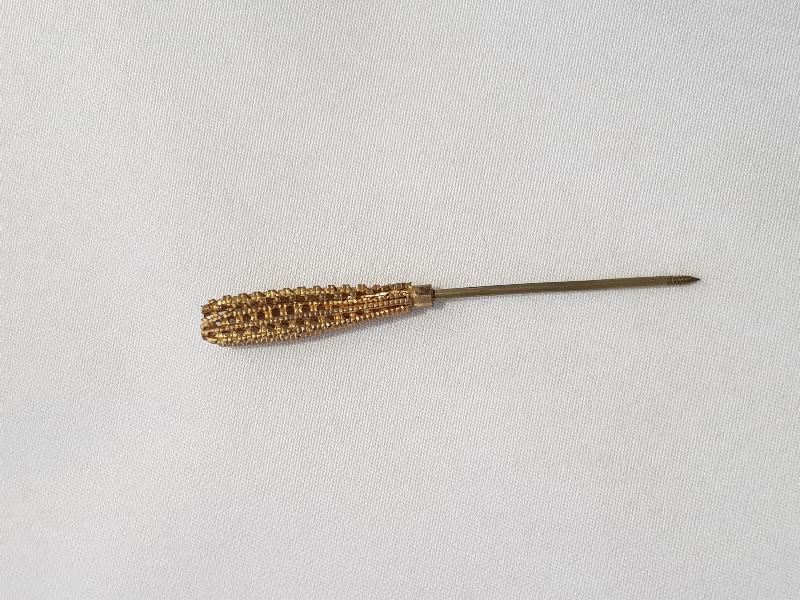 OSMANLI DÖNEMİ İZMİR LEVANTEN İŞİ ALTIN KAPLAMA SAÇ İĞNESİ