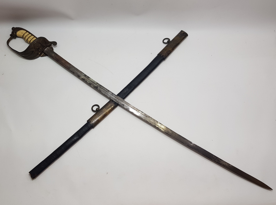 OSMANLI DÖNEMİ ASLAN BAŞLI DENİZCİ SUBAY KILICI