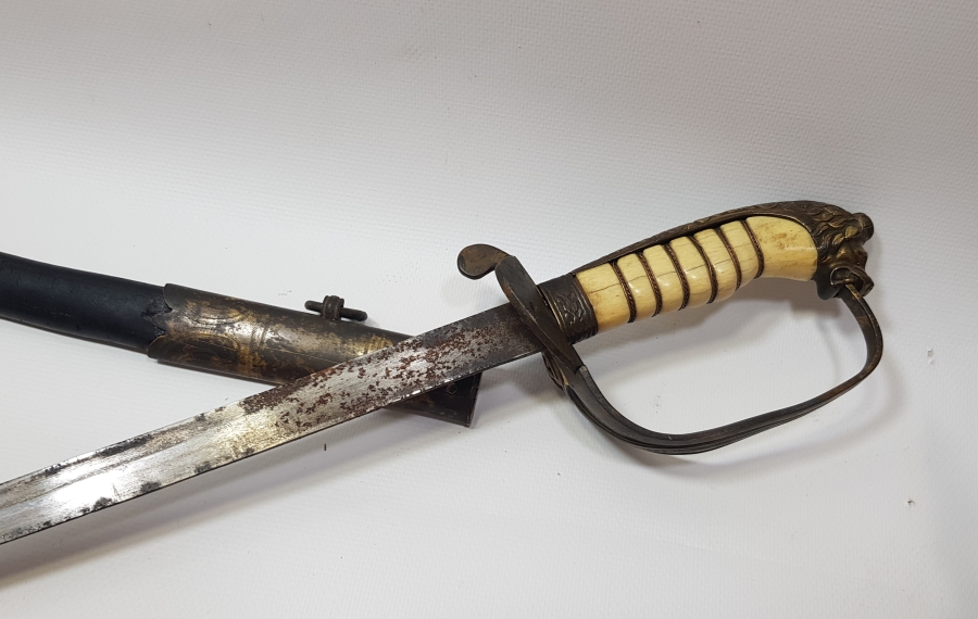 OSMANLI DÖNEMİ ASLAN BAŞLI DENİZCİ SUBAY KILICI