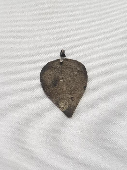 OSMANLI DÖNEMİ NAZAR DUASI YAZILI GÜMÜŞ KOLYE UCU