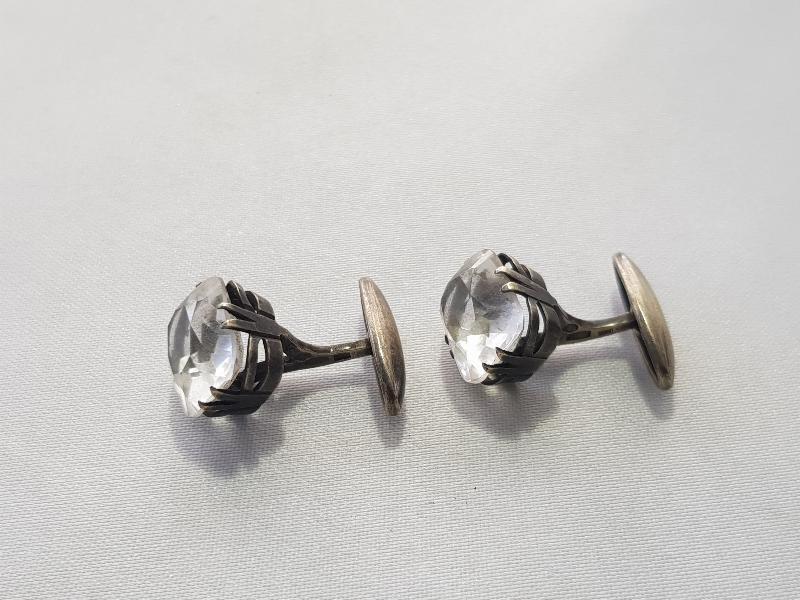 ANTİKA NECEF TAŞLI GÜMÜŞ KOL DÜĞMELER