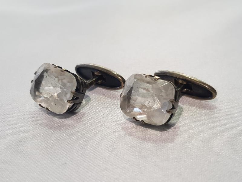 ANTİKA NECEF TAŞLI GÜMÜŞ KOL DÜĞMELER