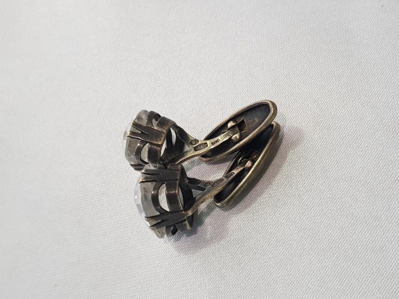 ANTİKA NECEF TAŞLI GÜMÜŞ KOL DÜĞMELER