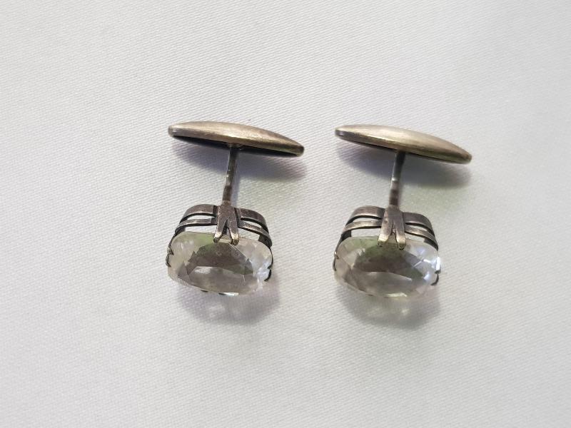 ANTİKA NECEF TAŞLI GÜMÜŞ KOL DÜĞMELER