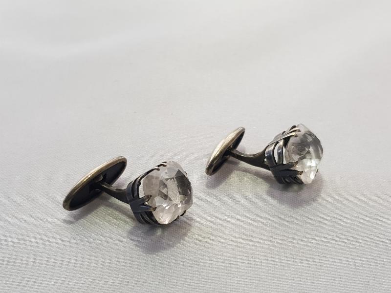 ANTİKA NECEF TAŞLI GÜMÜŞ KOL DÜĞMELER