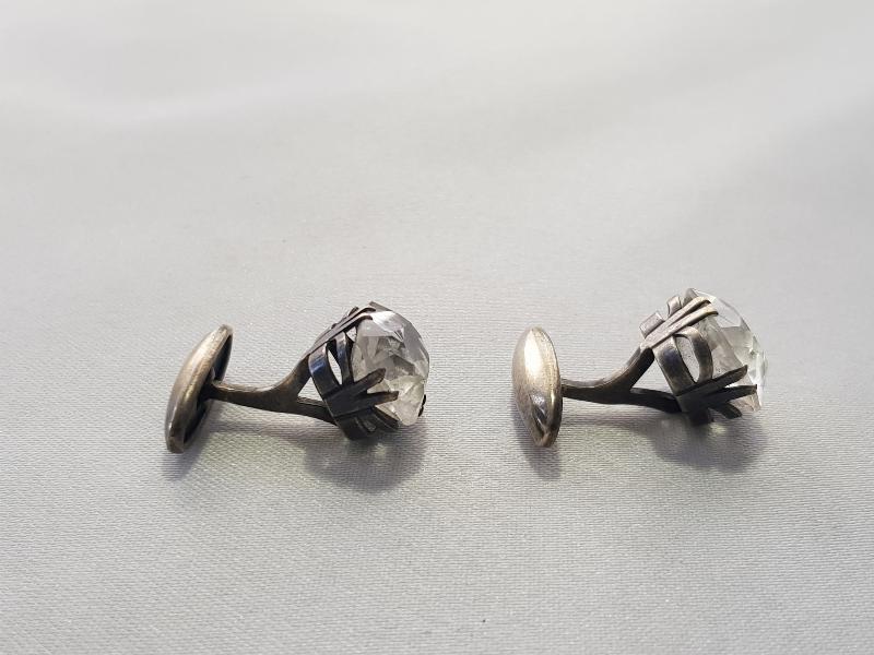 ANTİKA NECEF TAŞLI GÜMÜŞ KOL DÜĞMELER