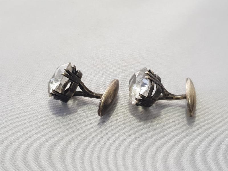 ANTİKA NECEF TAŞLI GÜMÜŞ KOL DÜĞMELER