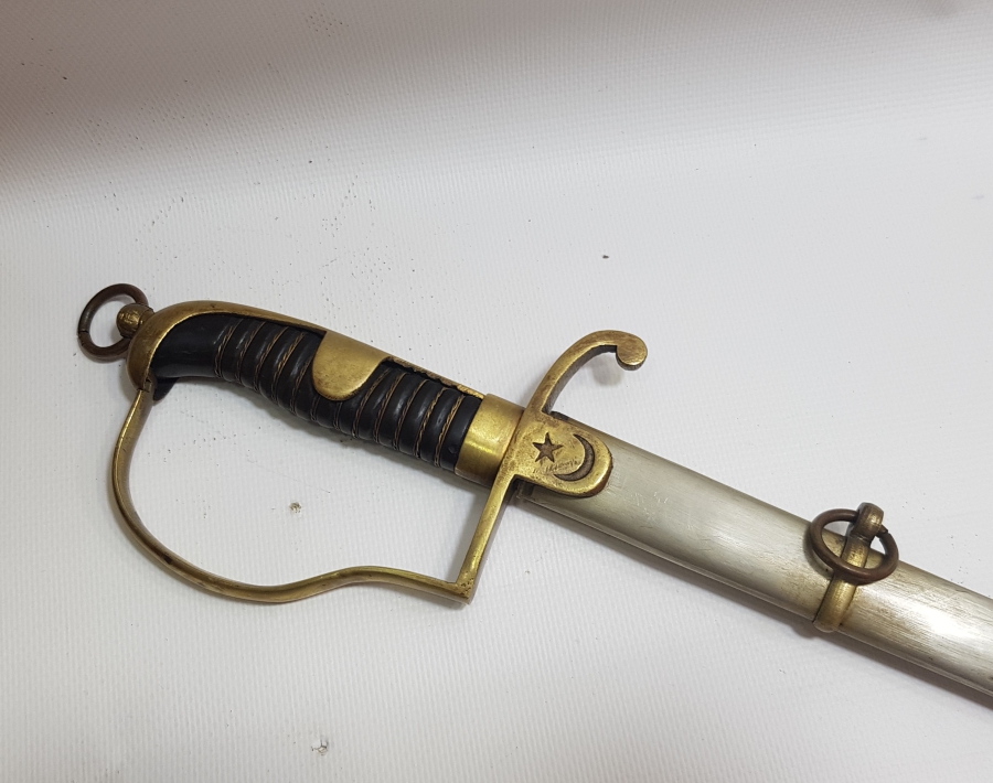 OSMANLI DÖNEMİ RUM PAŞAYA AİT ÖZEL YAPIM YUNANCA YAZILI ÇOK NADİR MERASİM KILICI