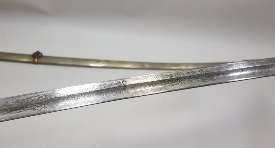 OSMANLI DÖNEMİ RUM PAŞAYA AİT ÖZEL YAPIM YUNANCA YAZILI ÇOK NADİR MERASİM KILICI