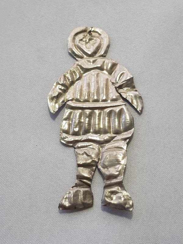 OSMANLI DÖNEMİ RUM İŞİ GÜMÜŞ KADIN FORMLU ADAKLIK