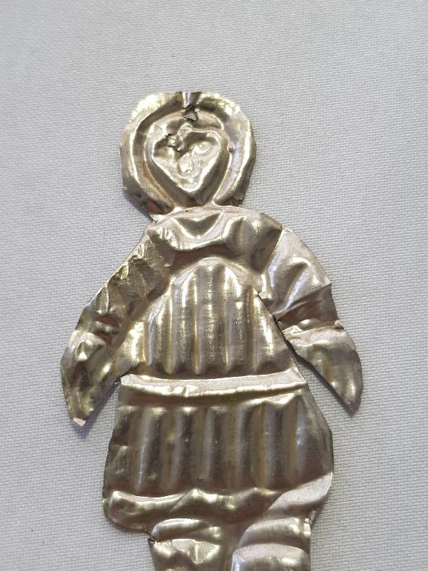 OSMANLI DÖNEMİ RUM İŞİ GÜMÜŞ KADIN FORMLU ADAKLIK