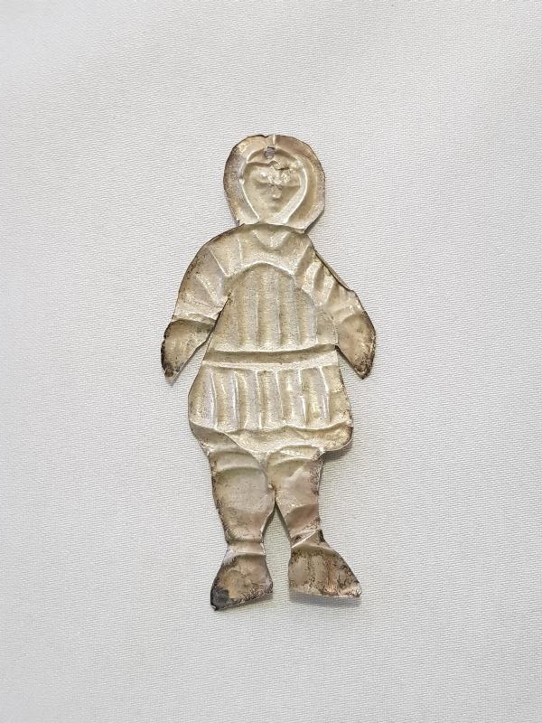 OSMANLI DÖNEMİ RUM İŞİ GÜMÜŞ KADIN FORMLU ADAKLIK