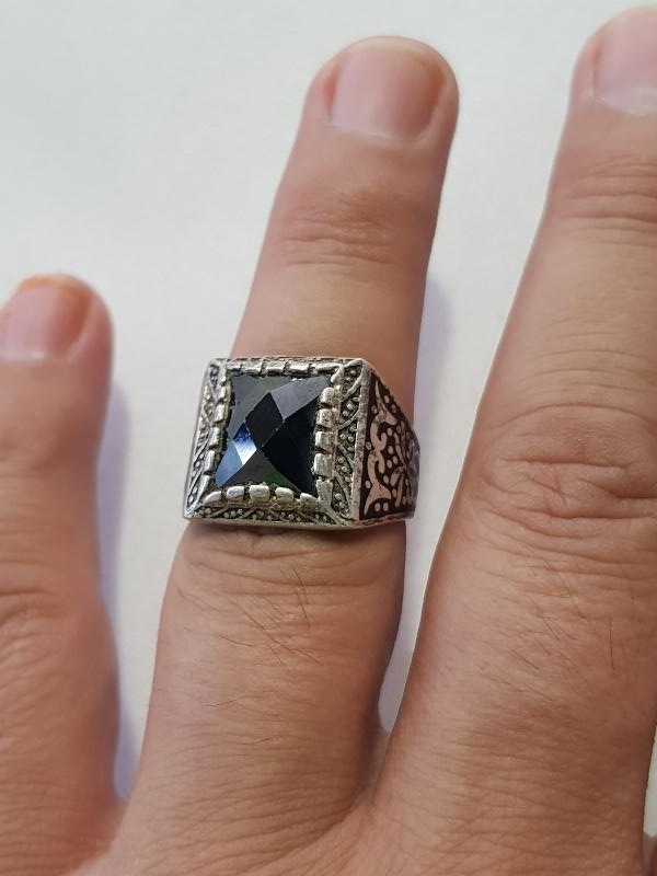 OLTU TAŞLI SAVATLI GÜMÜŞ YÜZÜK