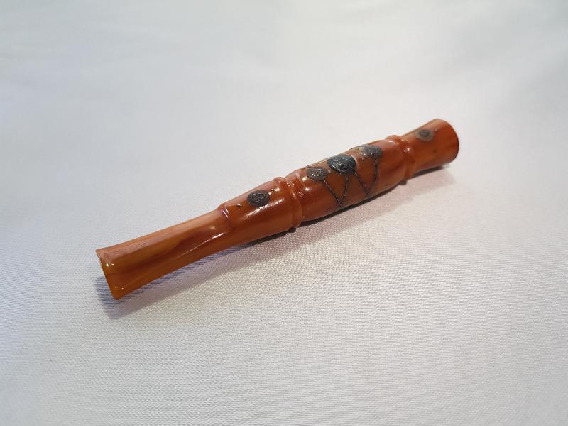 OSMANLI DÖNEMİ GÜMÜŞ ÇAKMA İŞÇİLİKLİ KATALİN AĞIZLIK