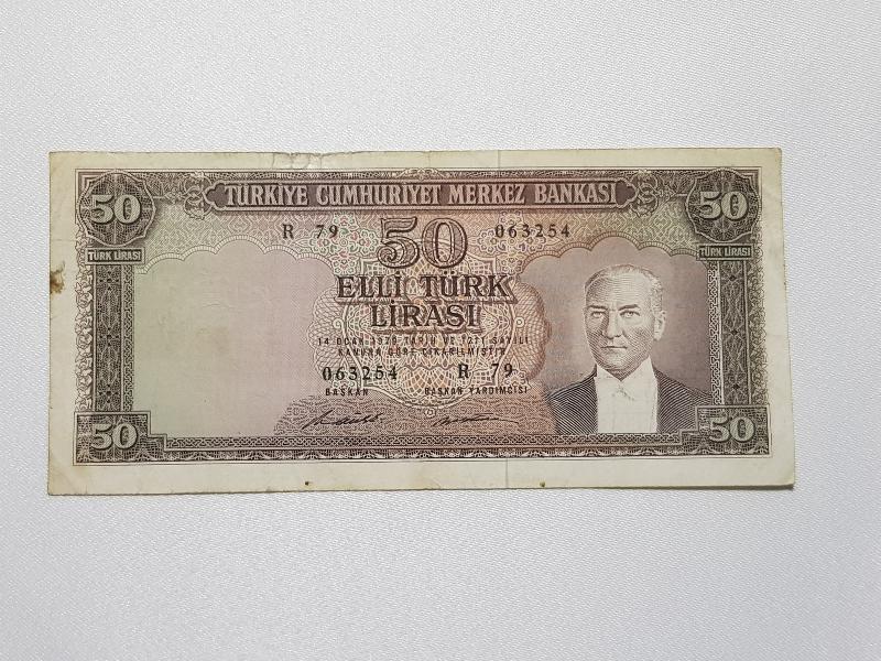 5. EMİSYON 50 LİRA KAĞIT PARA