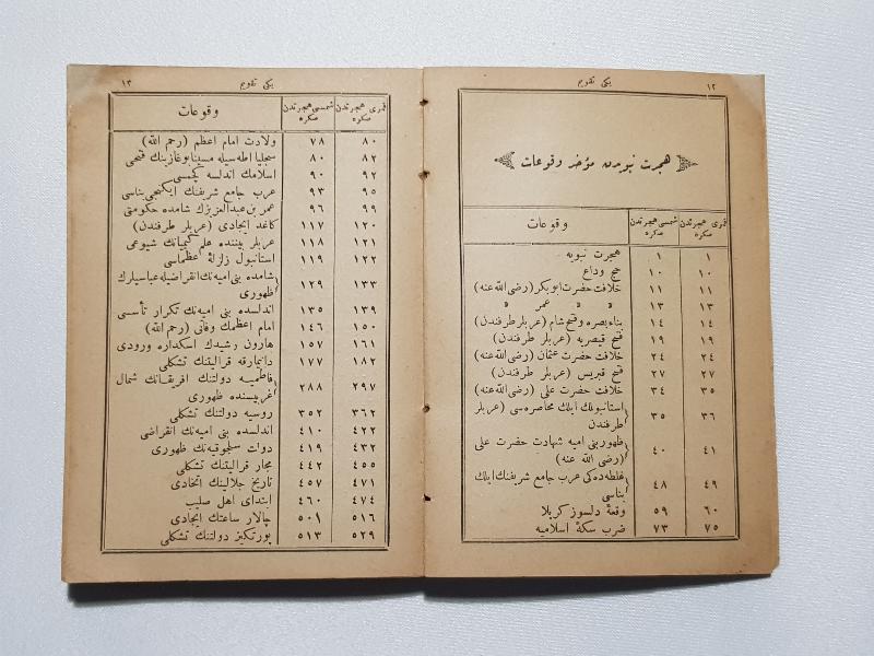 OSMANLI DÖNEMİ CEP TAKVİMİ