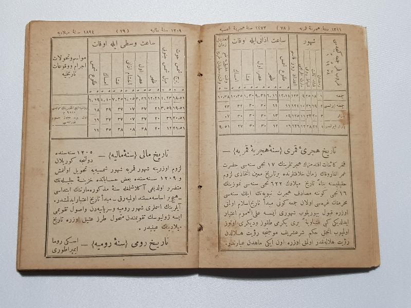 OSMANLI DÖNEMİ CEP TAKVİMİ