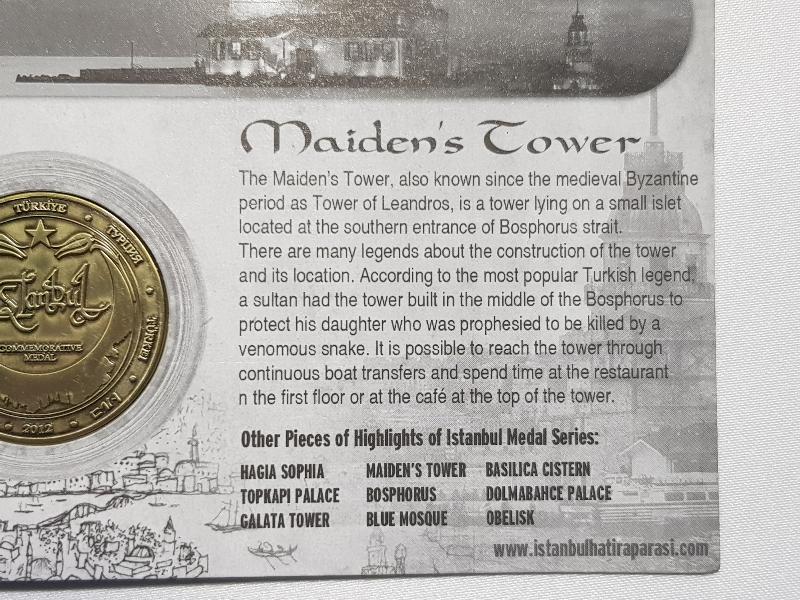 KIZ KULESİ HATIRA MADALYA
