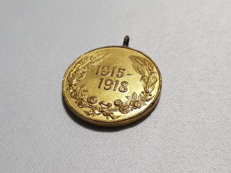 1. DÜNYA SAVAŞI 1915-1918 TARİHLİ NADİR MADALYA
