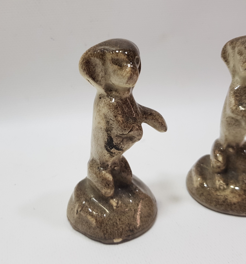 BİR ÇİFT ANTİKA KÜTAHYA KÖPEK BİBLOSU