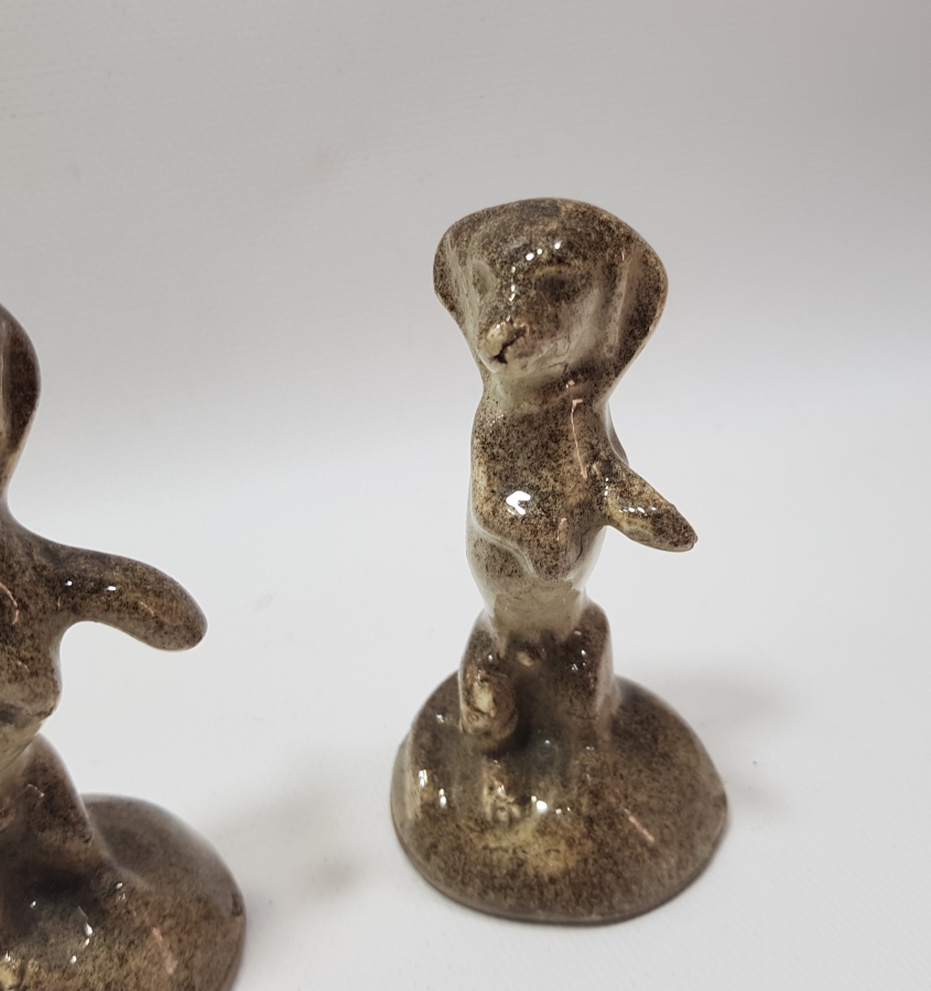 BİR ÇİFT ANTİKA KÜTAHYA KÖPEK BİBLOSU