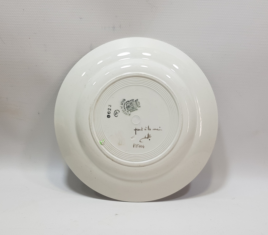 OSMANLI DÖNEMİ HOROZLU PORSELEN TABAK