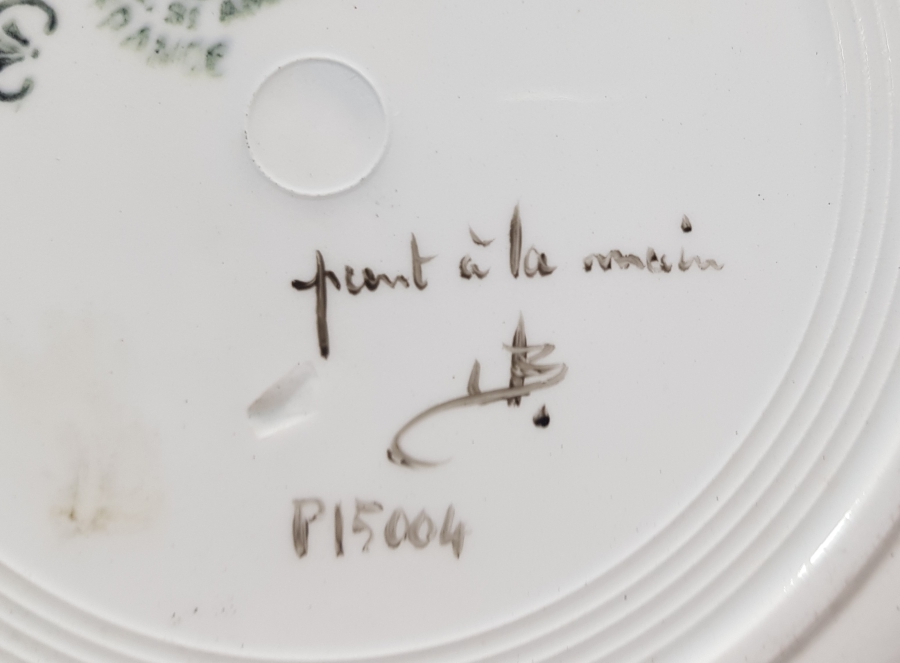 OSMANLI DÖNEMİ HOROZLU PORSELEN TABAK