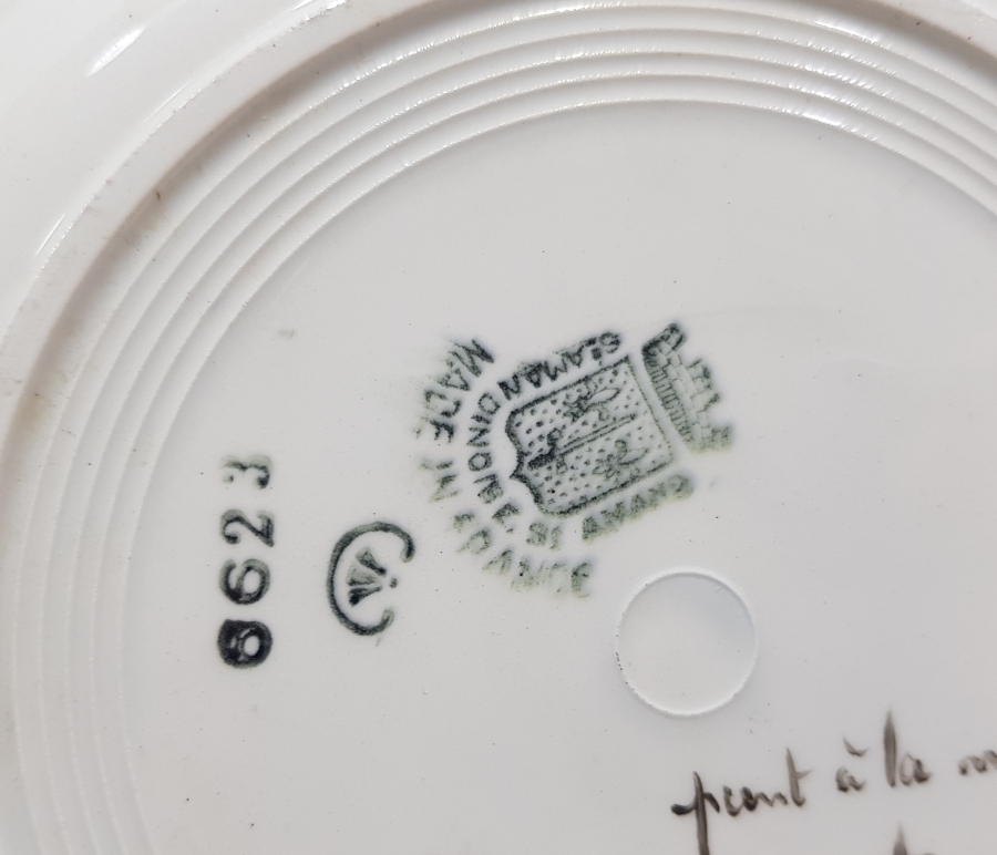 OSMANLI DÖNEMİ HOROZLU PORSELEN TABAK