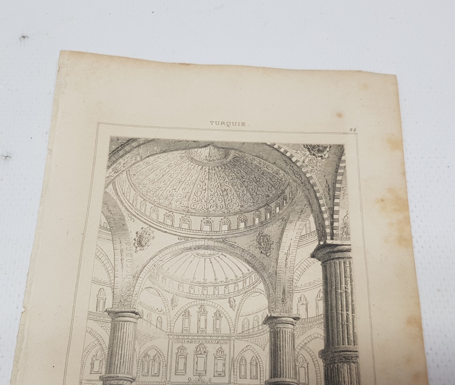1840LAR SULTAN AHMET CAMİİ NDE MEVLÜD GRAVÜRÜ