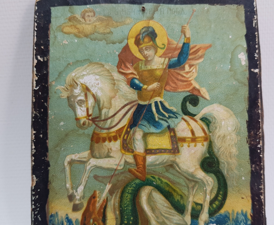 OSMANLI DÖNEMİ EL BOYAMA HRİSTİYAN İKONA