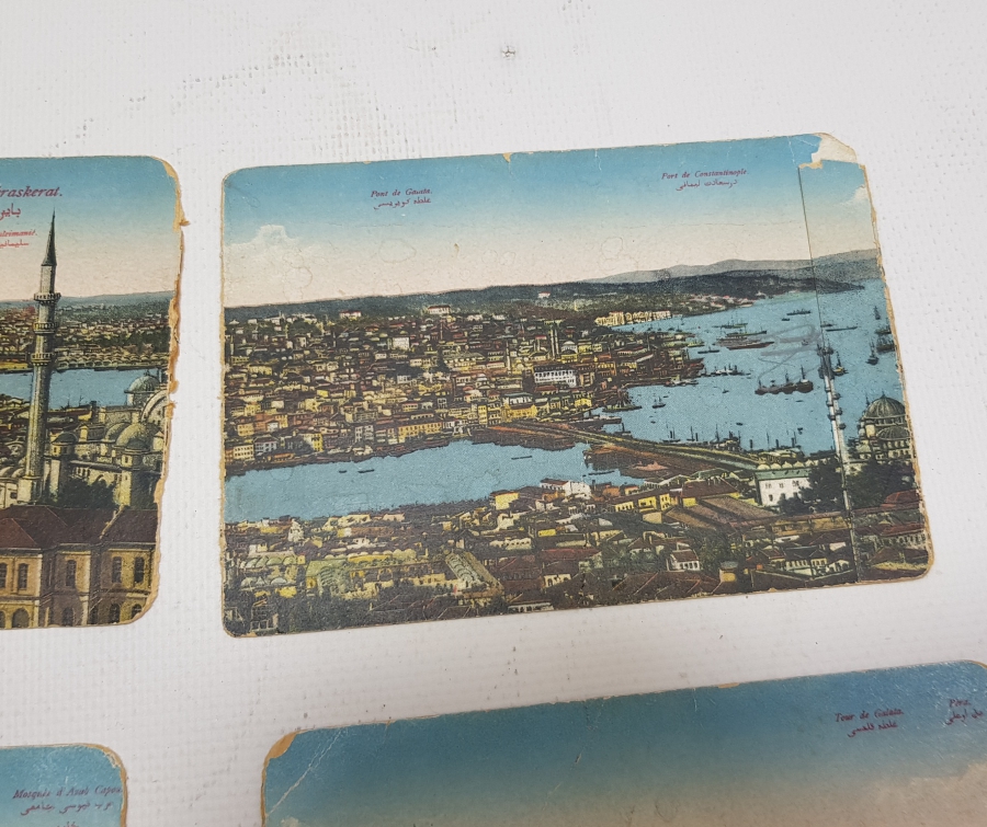 OSMANLI DÖNEMİ 4 ADET İSTANBUL KARTPOSTALI