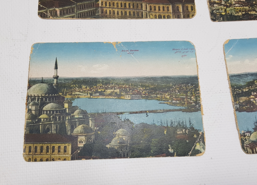 OSMANLI DÖNEMİ 4 ADET İSTANBUL KARTPOSTALI