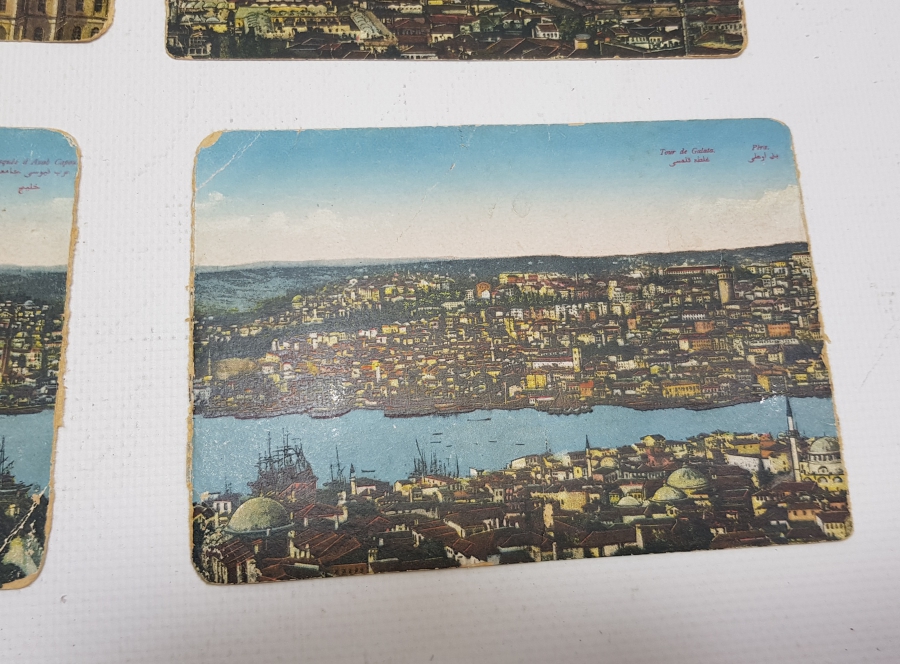 OSMANLI DÖNEMİ 4 ADET İSTANBUL KARTPOSTALI