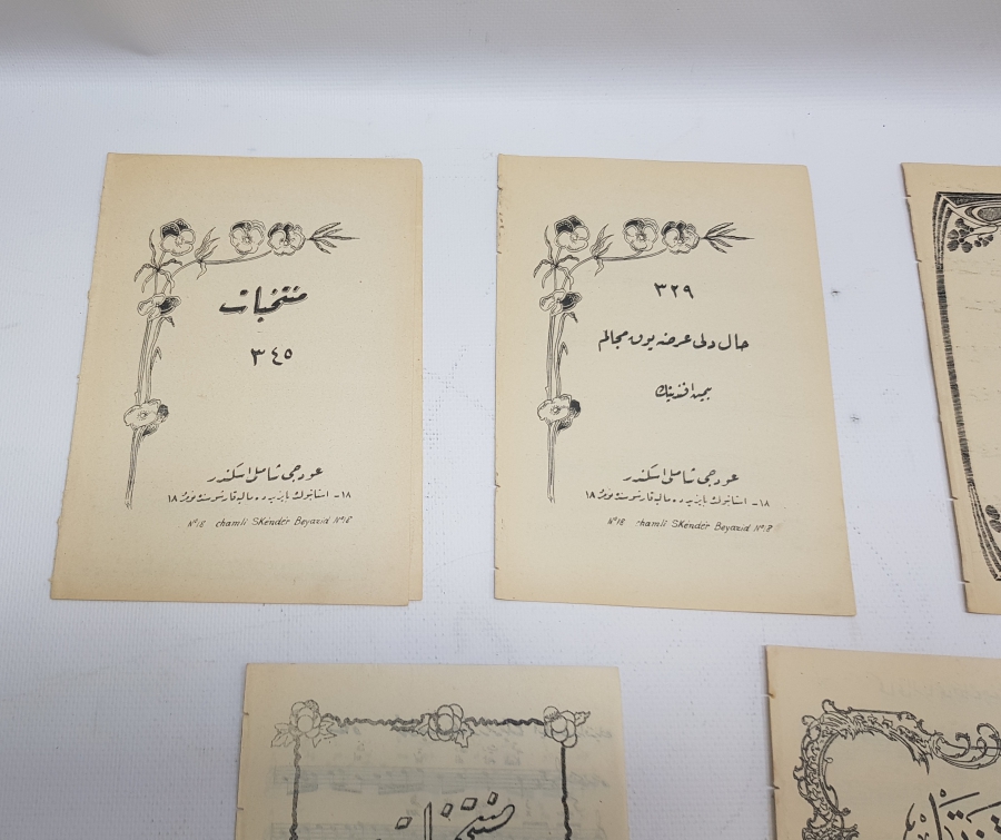 OSMANLI DÖNEMİ 5 ADET NOTA KİTAPÇIĞI