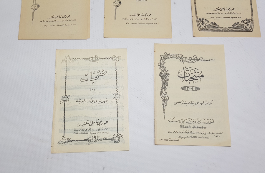 OSMANLI DÖNEMİ 5 ADET NOTA KİTAPÇIĞI