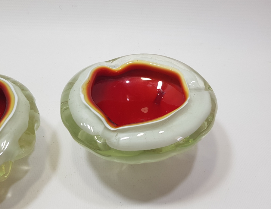 ANTİKA BİR ÇİFT MURANO KÜL TABLASI