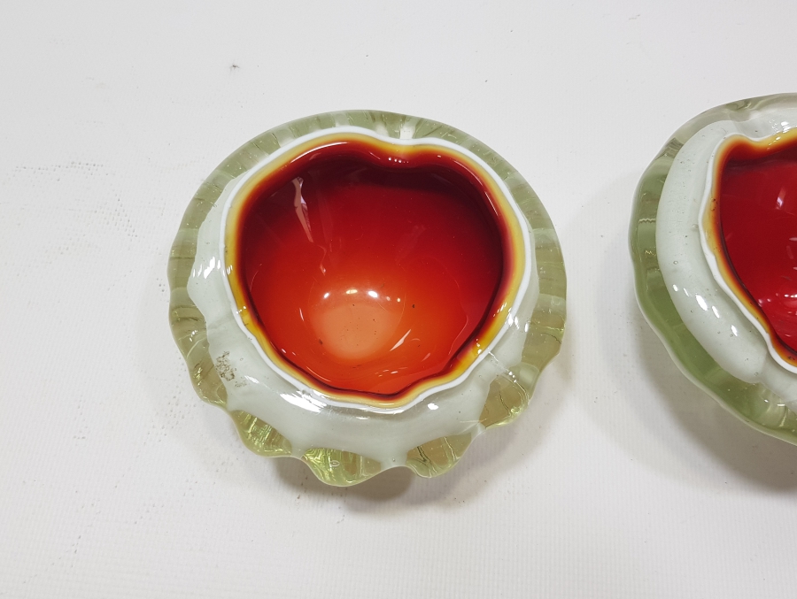 ANTİKA BİR ÇİFT MURANO KÜL TABLASI