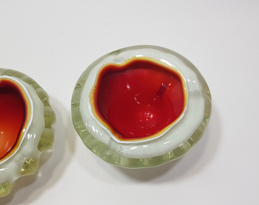 ANTİKA BİR ÇİFT MURANO KÜL TABLASI