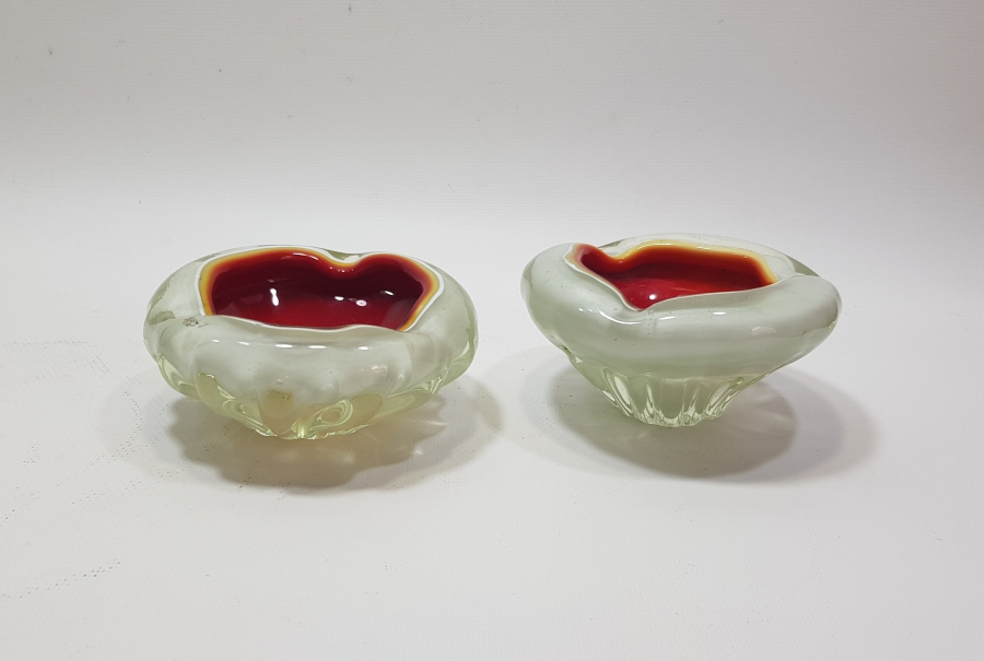 ANTİKA BİR ÇİFT MURANO KÜL TABLASI