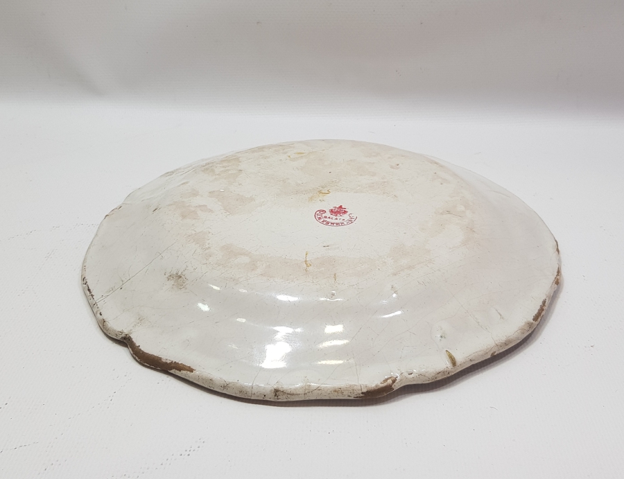 OSMANLI DÖNEMİ GALATA J.M. ESKENASY YAZILI PORSELEN TABAK