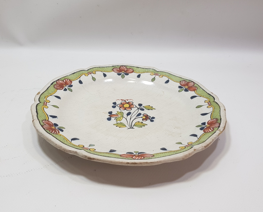 OSMANLI DÖNEMİ GALATA J.M. ESKENASY YAZILI PORSELEN TABAK