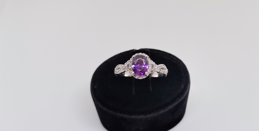 AMETİST VE PIRLANTA TAŞLI SONSULUK MODEL YÜZÜK