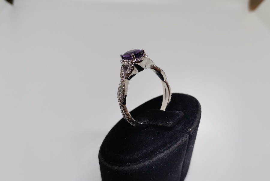 AMETİST VE PIRLANTA TAŞLI SONSULUK MODEL YÜZÜK