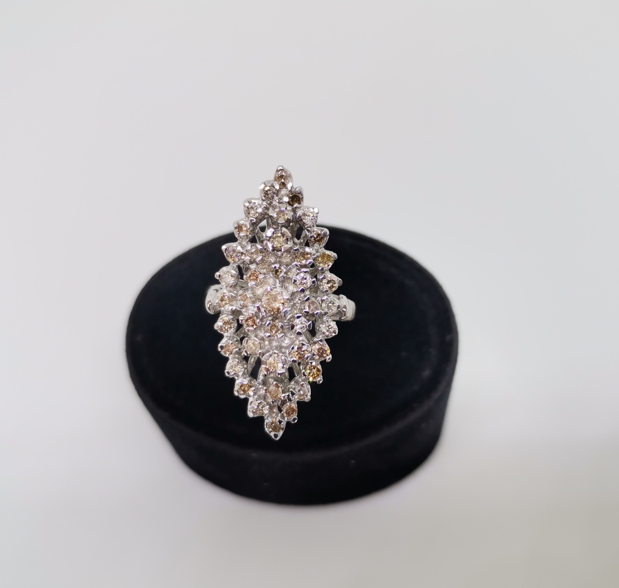 SERPME MEKİK MODELİ PIRLANTA TAŞLI YÜZÜK